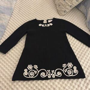 Knit 100% cotton black dress